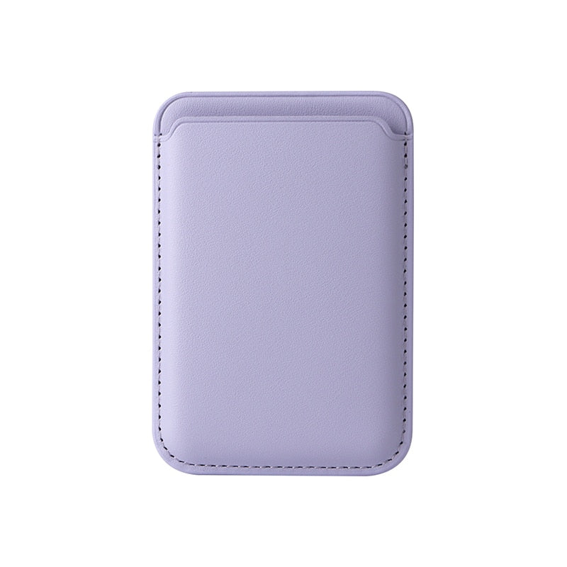 For Apple Magsafe Magnetic Leather Card Holder Bag For iPhone 12 13 14 11 Samsung Huawei Xiaomi Case Macsafe Wallet Card Slot