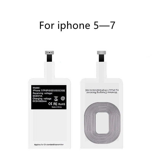 Wireless Charger Receiver Support Type C MicroUSB Fast Wireless Charging Adapter For iPhone5-7 Android phone Wireless Charge