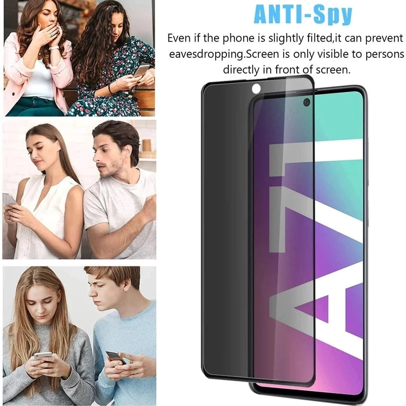 Privacy Screen Protector for Samsung Galaxy A13 A53 A52 A12 A33 A32 A51 A52S A73 A72 A22 M51 A54 M52 S10E S20FE Anti-spy Glass