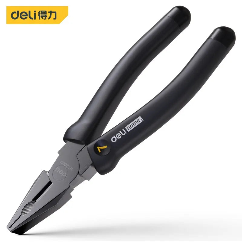 Deli 7 Inches Multifunction Pliers Combination Pliers Stripper Cutter Heavy Duty Wire Pliers Diagonal Pliers Hand Tools