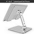 Aluminium Alloy Tablet Stands Phone Holder Stand Smartphone Support Tablet Desk Portable Metal Cell Phone Holder for iPad iPhone