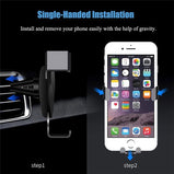 Gravity Car Holder Auto Air Vent Mount Clip Bracket Cell Holder No Magnetic GPS Mobile Phone Stand for IPhone 14 Xiaomi Samsung