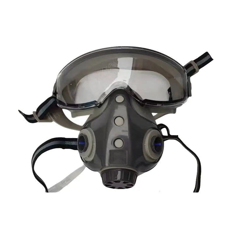 Reusable Respirator Anti-Toxic Dust Mask With Goggles Integrated Spray Painting Punching Pesticide Chemistry Renovation