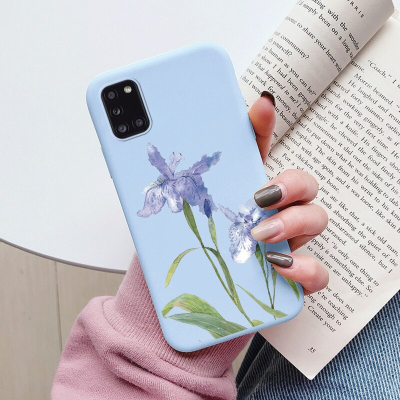 Soft Case For Samsung Galaxy A31 A41 Phone Cover Cute Flowers Butterfly Fundas TPU Coque For Samsung A31 A 31 a 41 Bumper Cases