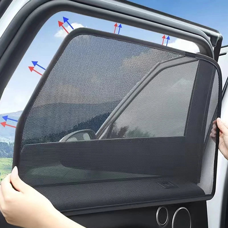 1/5PCS Car Window Sunshade Cover Sun UV Protection Auto Front Rear Black Window Curtain Side Glass Mesh Sunshades Accessories