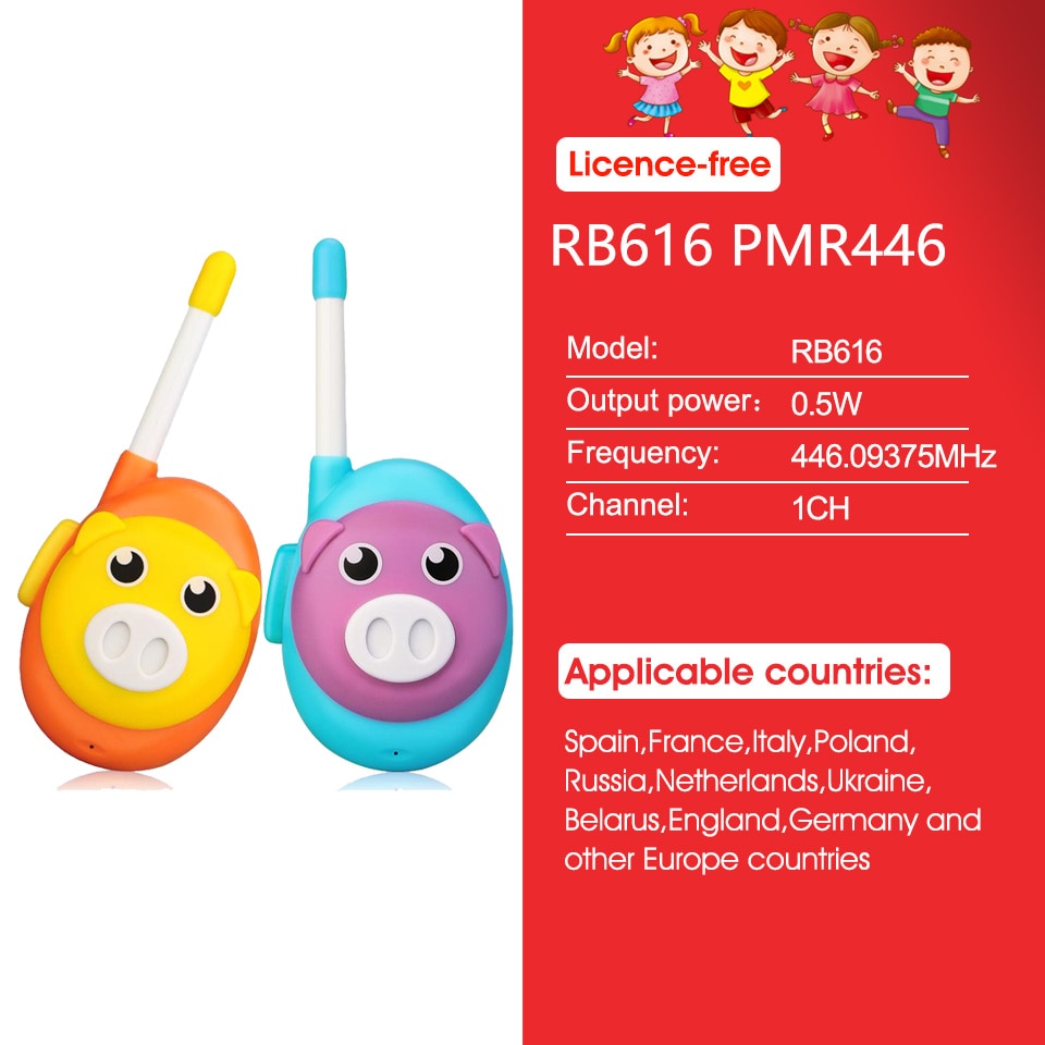 Retevis RT30 Walkie Talkie Kids 2pc Cartoon Owl Children's radio Toy Walkie-talkie Christmas birthday Gift for Children Boy Girl