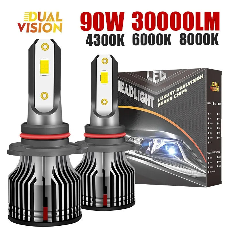 H4 H7 H1 LED Mini Car Headlight 4300K H11 9005 LED Bulb 6000K H8 H9 HB3 9006 HB4 Led Lights 8000K 30000LM Turbo Lampada