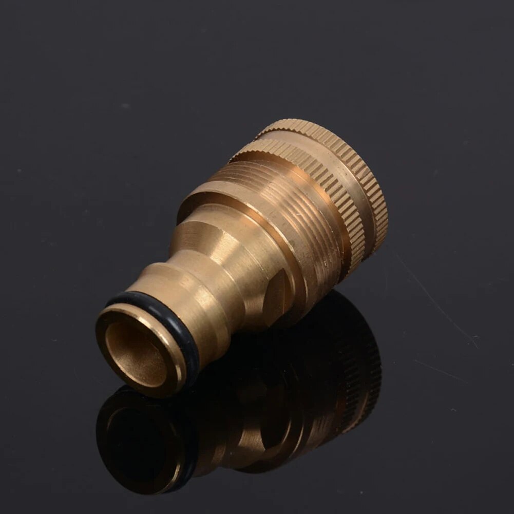 2 Pcs Hose Adapter Brass Universal Water Tap Connector Tap Quick Connector Thread Tap Coupling for Garden Tubing Car Washer Pipe