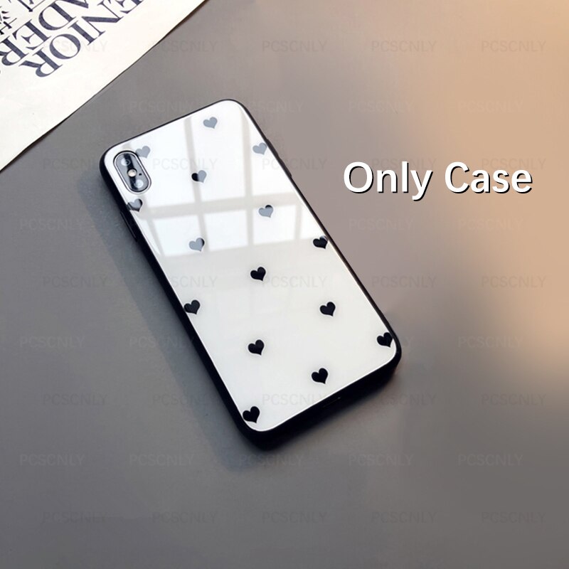 Glass Case For OPPO Reno 7 Pro SE Lite 7Z 4G 5G Fashion Love Heart Hard Phone Cover