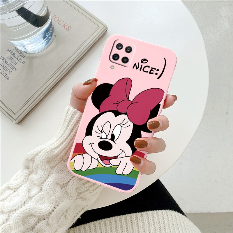 A12 4G Phone Case For Samsung Galaxy A12 M12 F12 4G Mickey Mouse Disney Soft Cover For Samsung A 12 4G F12 M12 4G Bumper Fundas