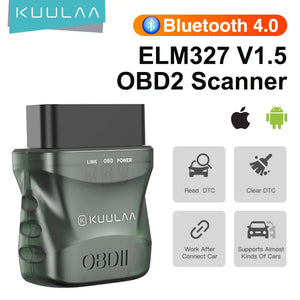 KUULAA OBD2 Scanner Bluetooth 4.0 ELM327 V1.5 OBD 2 Car Diagnostic Tool for IOS Android PC ELM 327 Scanner OBDII Reader