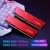 JUHOR Memoria Ram ddr4 8GB 16GB 3200MHz 2666MHz 3000MHz DDR3  8GB 1600MHz 1866MHz DIMM Desktop  Memory RAMS with Heat Sink