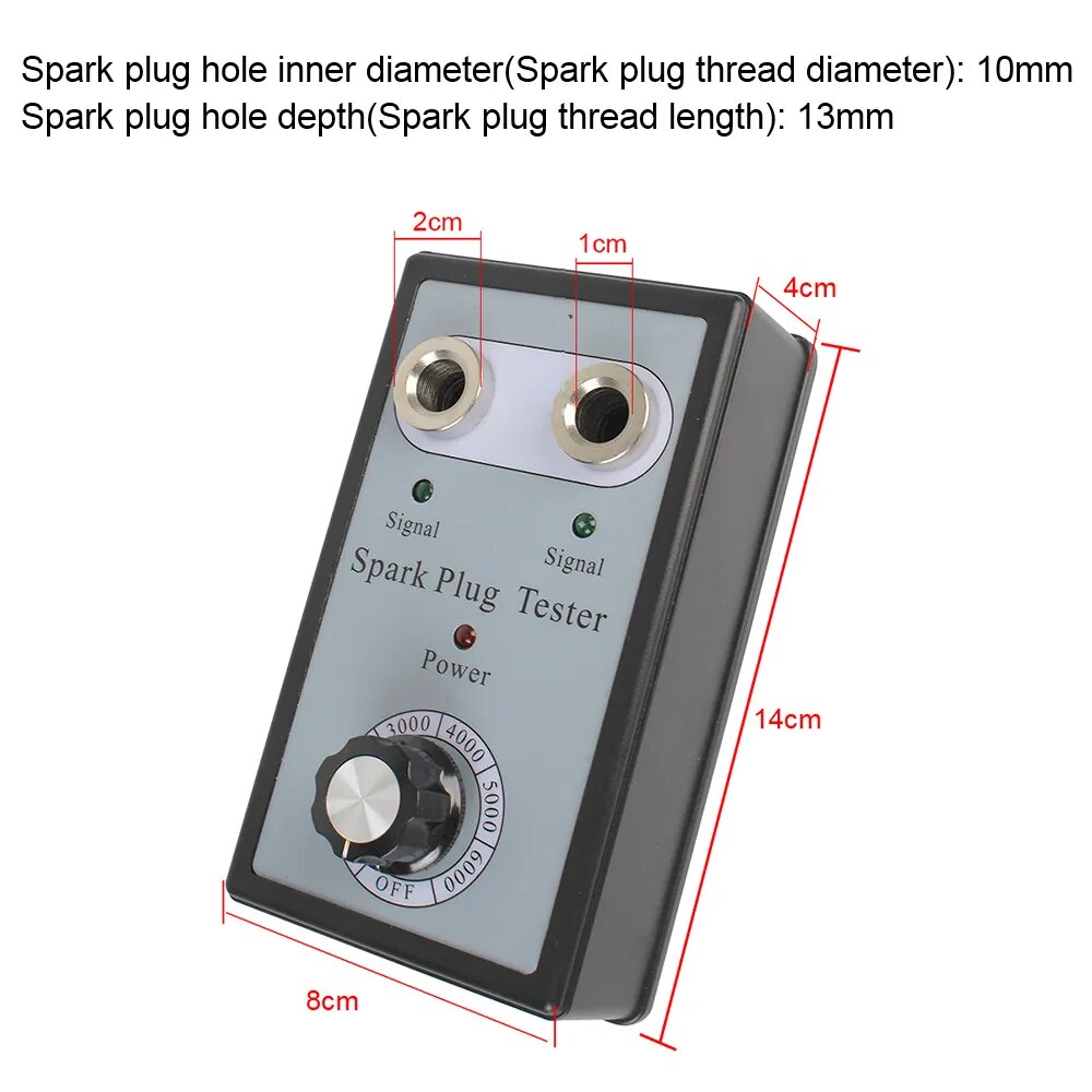 Automotive Coil Detector Ignition System Tester Spark Plug Tester Wire Diagnostic Test Tool Dual Hole Tester Car Spark Tester
