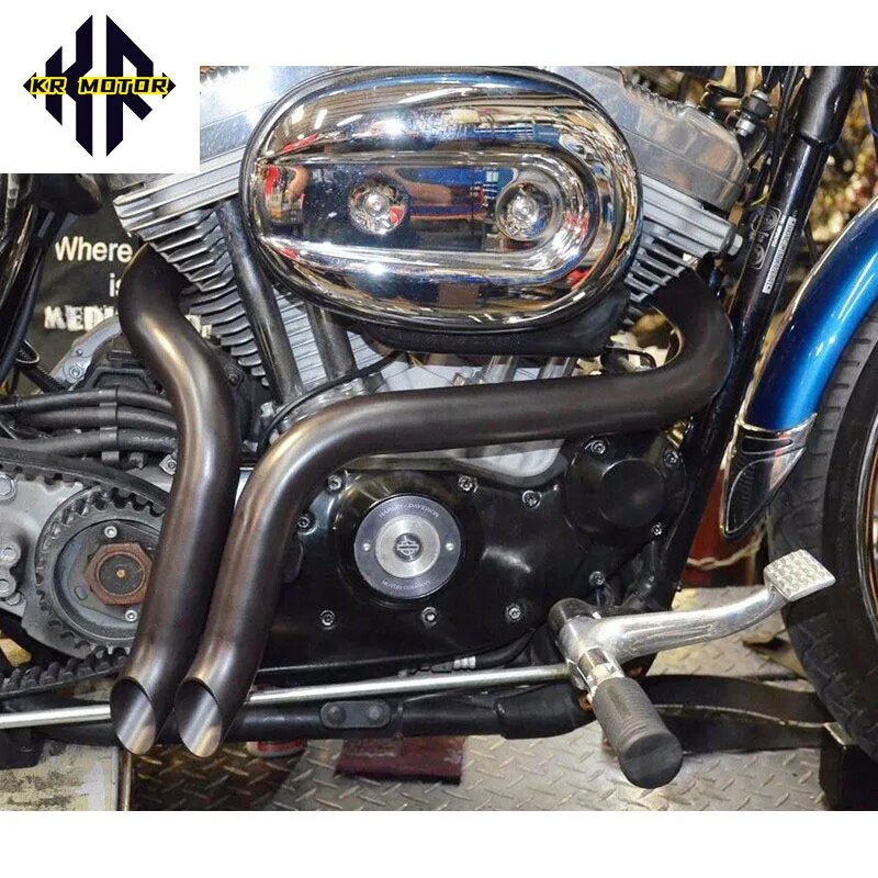 Motorcycle Exhaust Muffler system Accessories For Harley Softail Chopper Bobber Custom Sportster XL883 X48 X72 Fat Boy Street