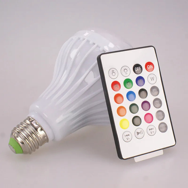 LED Bluetooth Lamp Smart Bulb E27 Bluetooth Speaker Music Bulb Smart Lamp Dimmable Light Bulb 12W Music RGB Decor Musical Light