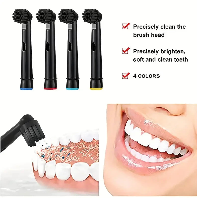 4/8/12/16/20PCS Black Charcoal Toothbrush Heads SB-17A Compatible With Oral B Electric Toothbrush