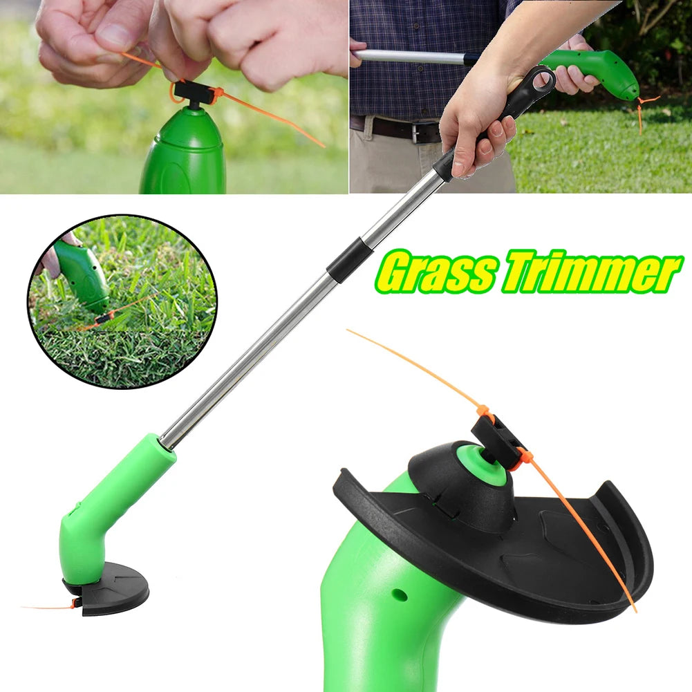 Electric Grass Trimmer Handheld Garden String Cutter Pruning Mini Lawn Mower