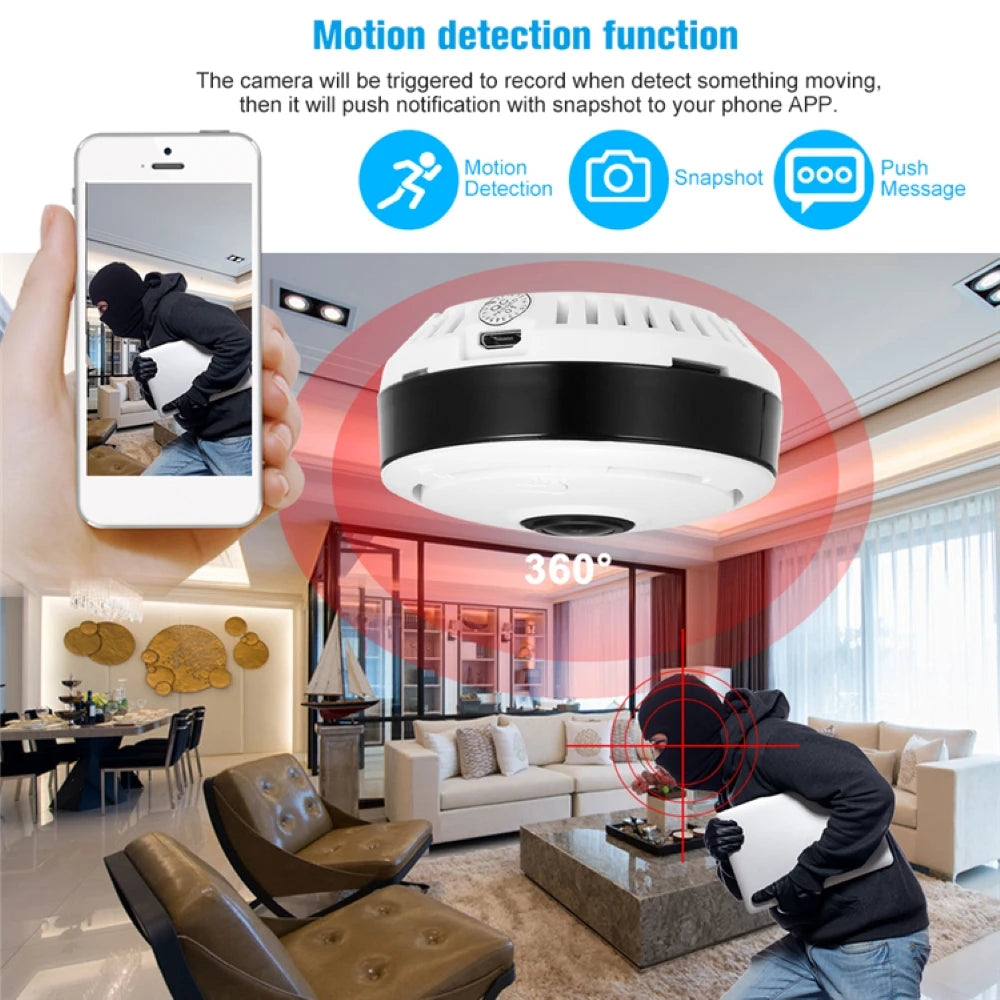 Wifi Panorama Camera 3MP/5MP 1080P Security Camera 360 Degree Panoramic Fisheye IP Camera Night Vision CCTV Surveillance Camera