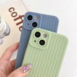 Woven Pattern Phone Case For iPhone 14 13 12 11 Pro Max X XR XS Max 7 8 14Plus Shockproof Bumber Soft TPU Silicon Back Cover
