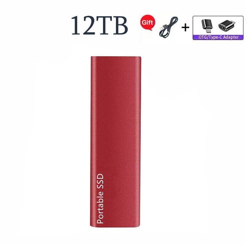 Original Portable SSD External Hard Drive 1TB 16TB 64TB High-speed Mobile Device Type-C interface Solid State Disk For Laptops