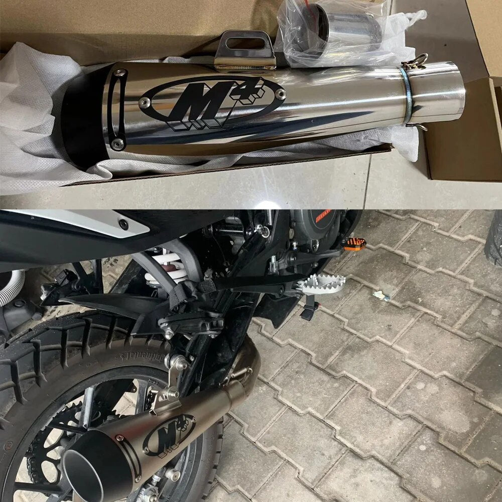 General purpose 51mm motorcycle exhaust M4 Escape GP motorcycle Silencer Scooter Dirt bike suitable for 300cc 600cc 1000cc