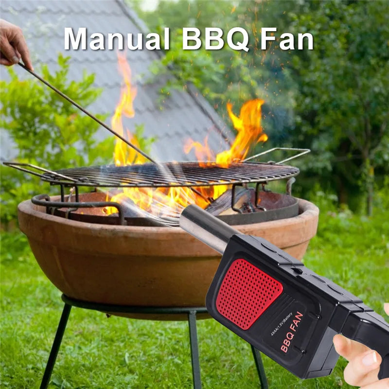 Manual Electric BBQ Fan Smoker Air Blower Fast Fire Starter Charcoal Grill Tailgating Campfires Fire Pits Fireplaces Wood Stoves