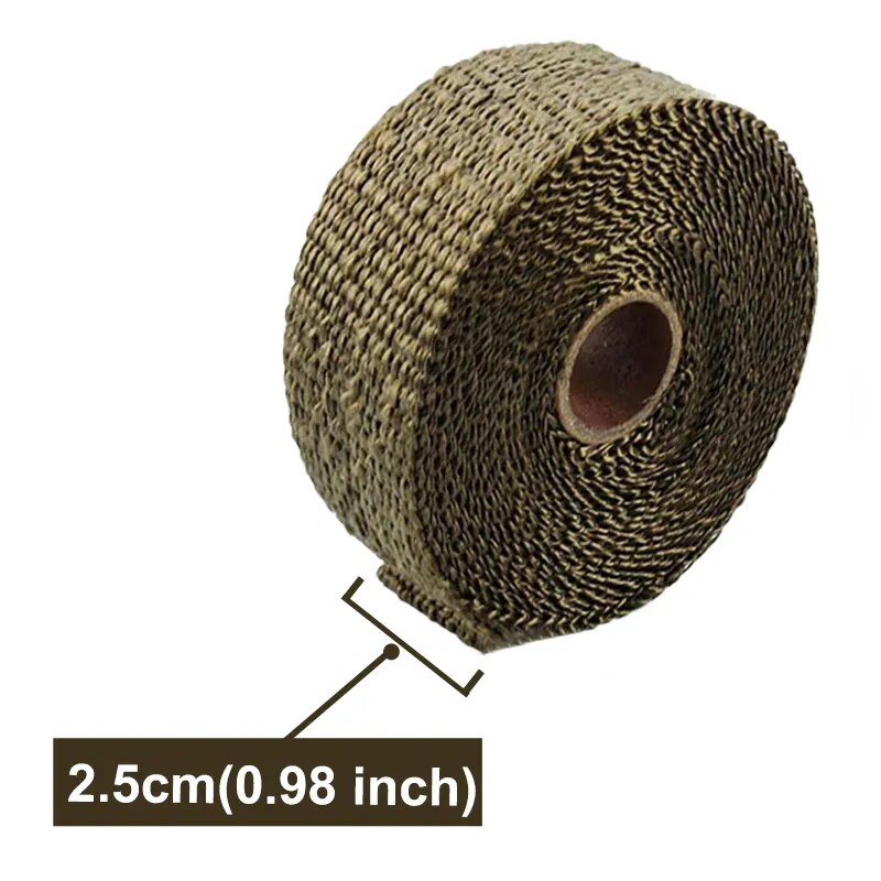 5cm*15m Exhaust Pipe Insulation Thermal Heat Wrap Roll Insulation Cotton Banana Cloth Motorcycle Fiberglass Heat Shield Tape