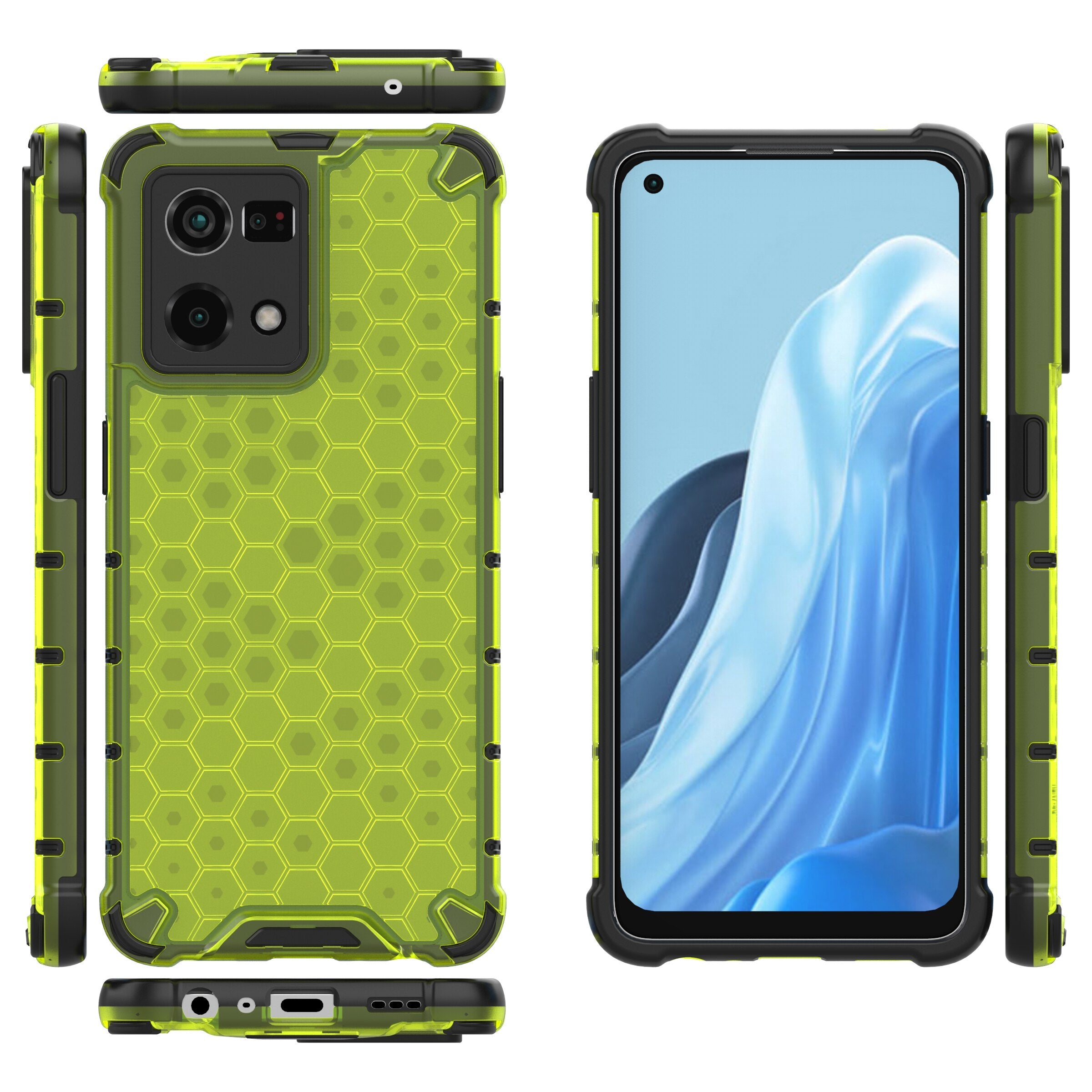 For OPPO Reno 7 4G Case Shockproof Bumper Hybrid Armor  Phone Case For OPPO Reno7 CPH2363 6.43" Transparent Protect Back Cover