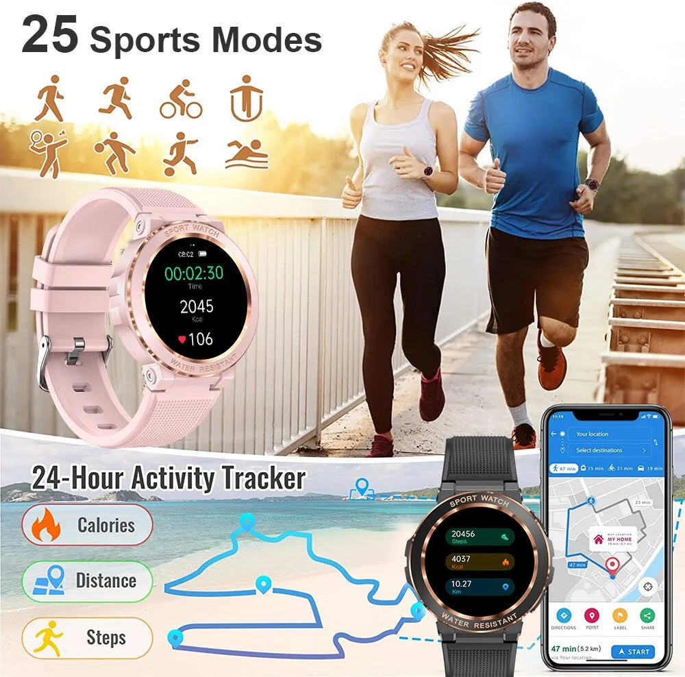 MELANDA Sport Smart Watch Women Bluetooth Call Smartwatch IP68 Waterproof Activity Tracker Heart Rate for Xiaomi IOS Android M60