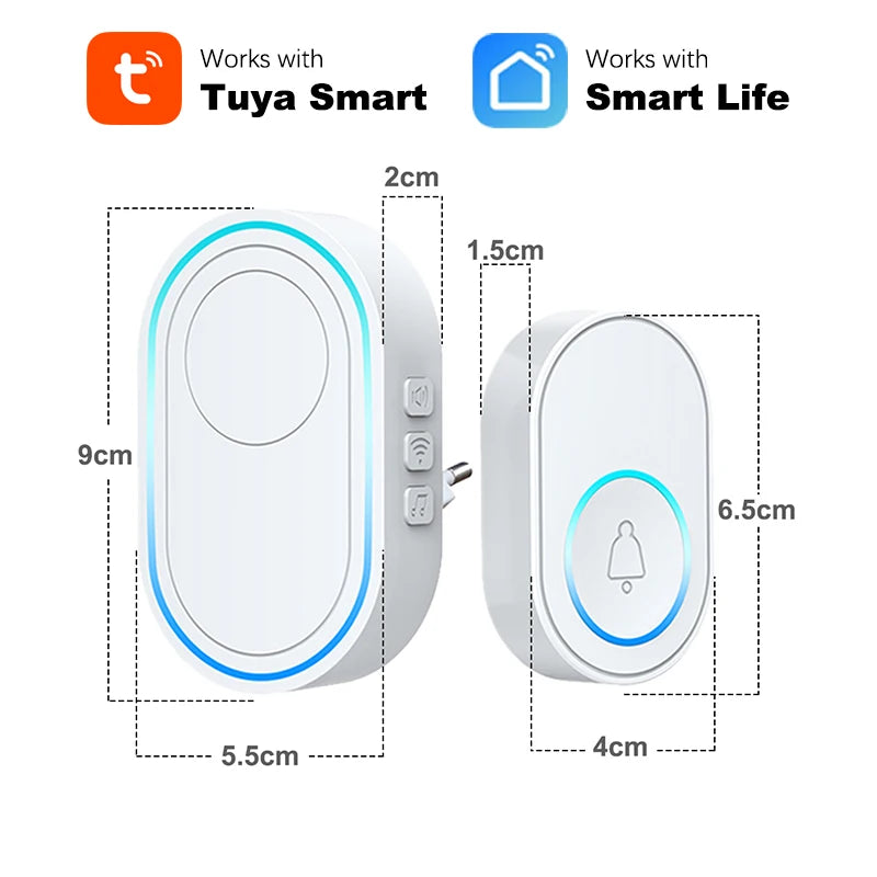 GARDLOOK Wireless WiFi Alarm Doorbell New Home Welcome Door bell Support 58 Music Switching Volume Adjustment 5 Levels