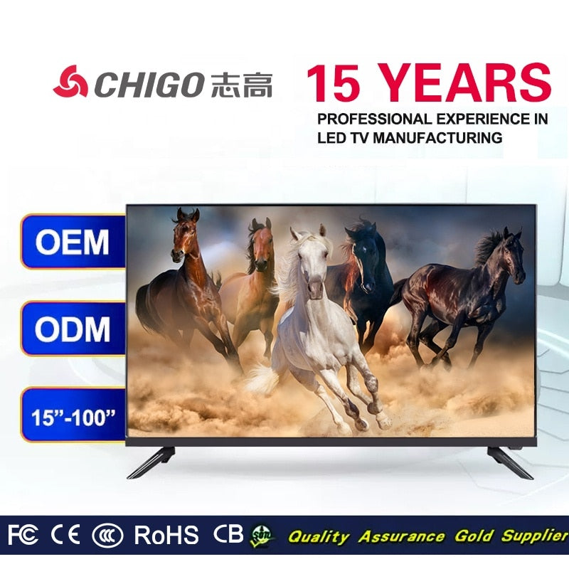 Free shippingCHIGO Wholesale LED 65 Inch Curved Smart TV Android 4K Ultra HD Televisions 95 Inch Cured Screen Digital TV