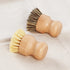 1/2Pcs Palm Pot Brush Bamboo Round Mini Natural Scrub Brush for Kitchen Dishwashing Pot Vegetable Cleaning Brush Wholesale