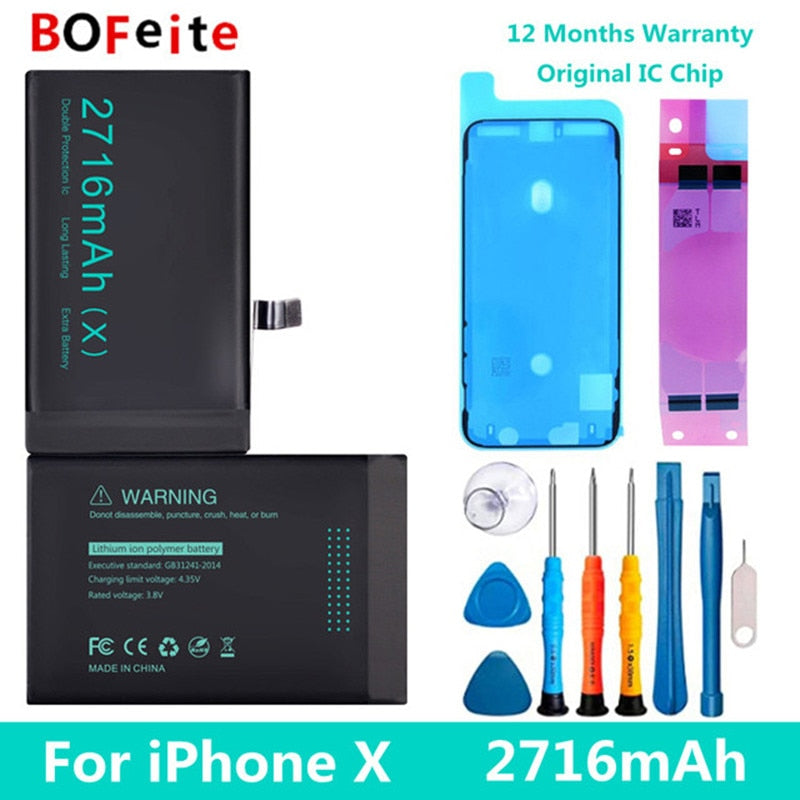 BoFeite Battery for iphone 5 5S 5G 6 6S 6plus 7 8plus High Quality Replacement Batterie for Apple Mobile Phone Battery