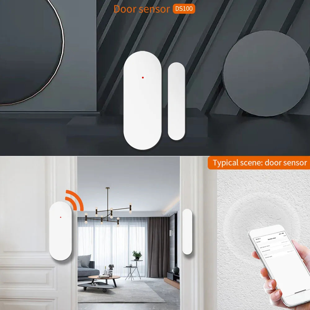 TAIBOAN Wireless 433mhz Door Window Alarm Sensor EV1527 Door Open/Closed Detector For Smart Alarm Host System Accessories