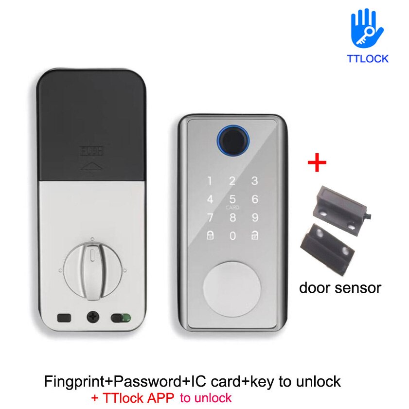 Smart Deadbolt Locks of Tuya Bluetooth App Biometric Fingerprint Password Keyless Entry Front Door Lock