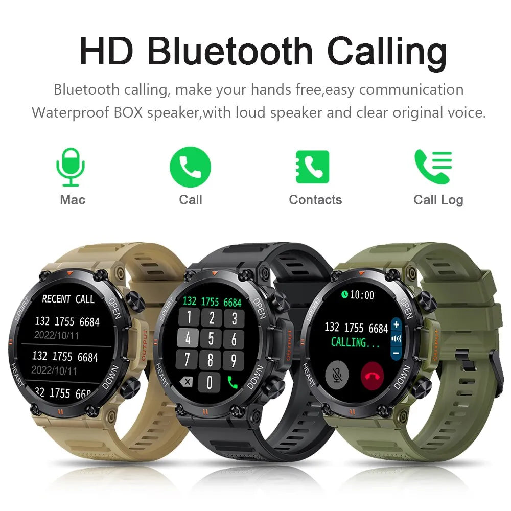 1.39 Inch HD Bluetooth Call Smart Watch Men Sports Fitness Tracker Heart Monitor 400mAh Smartwatch For XIAOMI Android IOS MD56