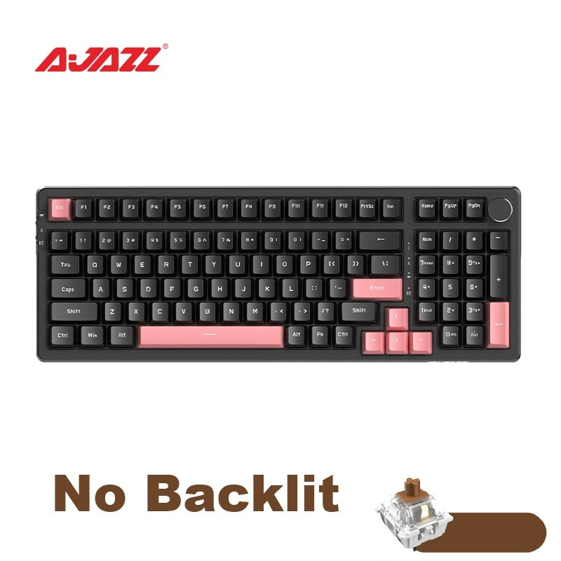 Ajazz AK992 92 Keys DIY Switch Keyboard Red Green Brown Shaft Hot-swap Mechanical Keyboard with RGB/White/No Backlit Optional
