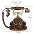 Solid Wood Antique Classics Old Telephone Retro Home Fashion Creative Wired House Fixed Phone Office Turntable Landline