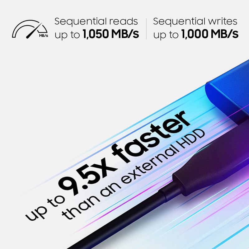 Samsung T7 Portable SSD 500GB 1TB 2TB External Disk Hard Drive Solid State Disk USB 3.2 Gen 2 Compatible SSD For Laptop Desktop