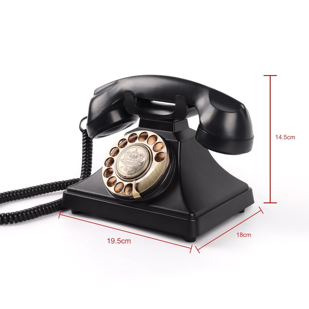 Premium Audio Guest Book Telephone | Vintage and Retro Style Audio Guestbook | Black Rotary Phone for Wedding Party Gathering