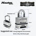 Master Lock 1174 Password Lock ProSeries Stainless Steel Anti-theft Waterproof Padlock Home Dormitory Outdoor Combination Lock