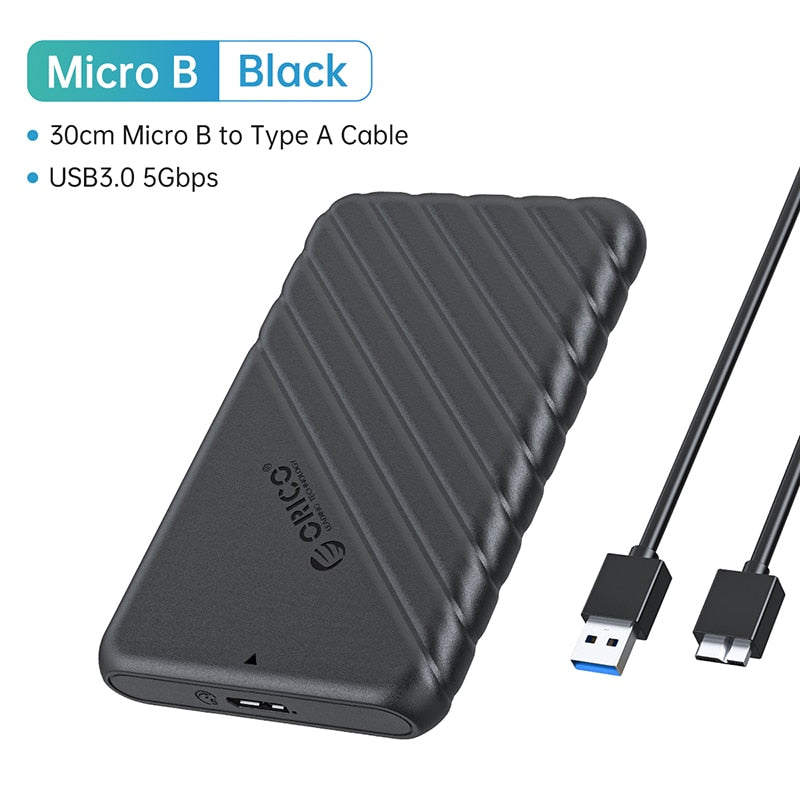 ORICO MicroB USB3.0 2.5" External Storage HDD Case SATA 5Gbps HDD SSD Hard Drive Enclosure Support UASP for PC Laptop