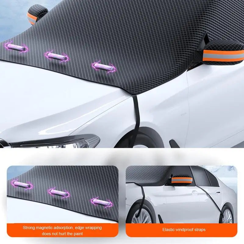 Magnetic Car Front Windscreen Cover Automobile Sunshade Windshield Snow Sun Shade Waterproof Exterior Covers Car Accessories