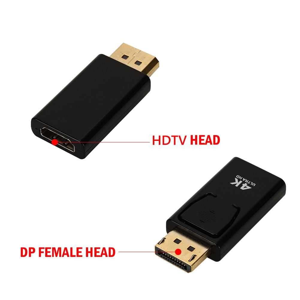 1-3pcs DisplayPort to HDMI-compatible Adapter Converter Display Port Male DP to Female HD TV Cable Adapter Video Audio For PC TV