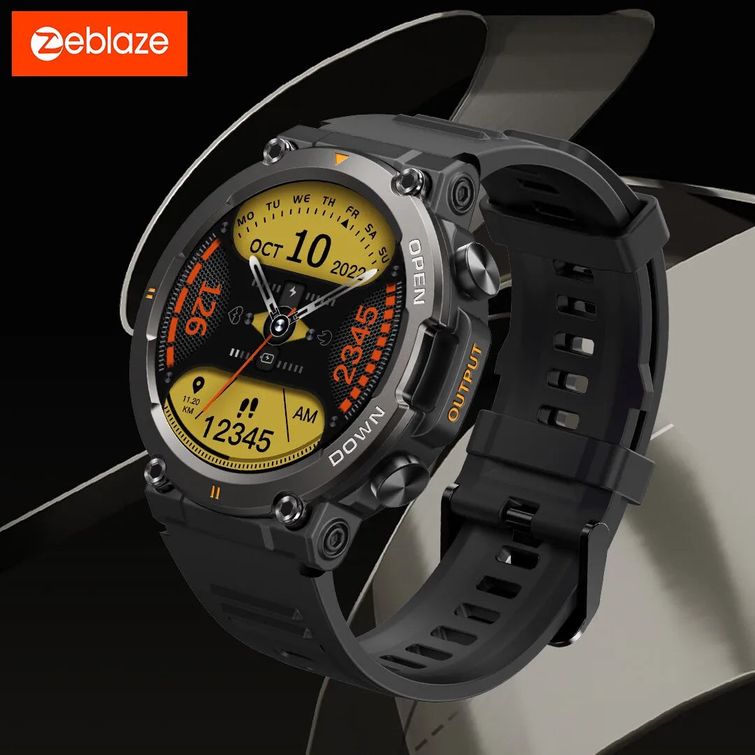 Zeblaze Vibe 7 Rugged Smartwatch Make and Receive Calls 25 Days Battery Life 100 Sports Modes Smart Watch for Men