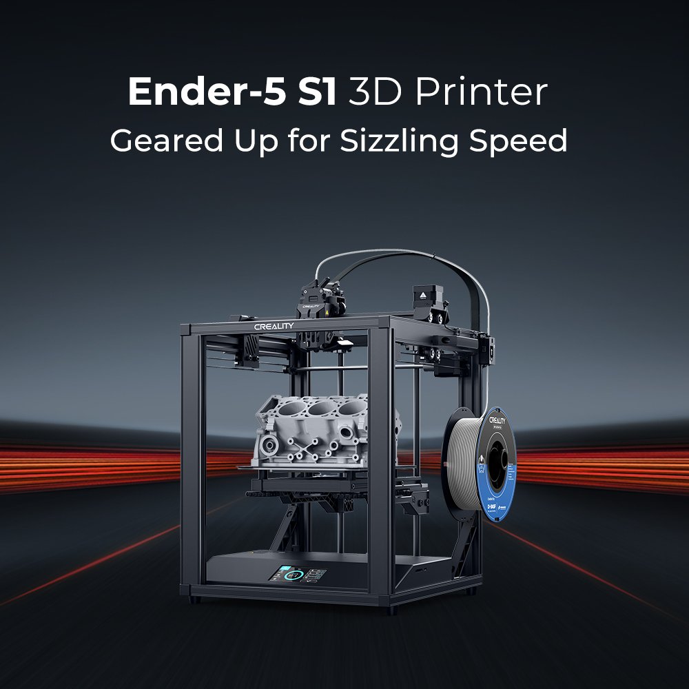 Creality  3D Ender 5 S1 3D Printer CR-touch 250MM/S Printing Speed Direct Extrusion For 300℃ Hotend Upgrade High-temp Printing