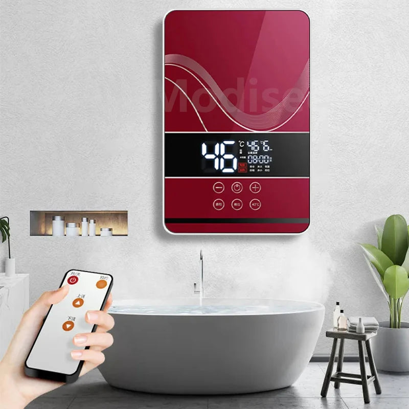 Electric Water Heater Instantaneous Rapid Heating Household Bathroom Shower Small Bath Machine Kitchen Water Heater 220V