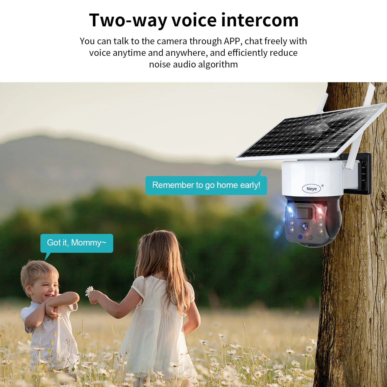 8mp/4k Rechargeable Battery Solar Powered Outdoor 1080P Pan Tilt WiFi Security Camera Two-Way Audio IP65 Weatherproof  camera
