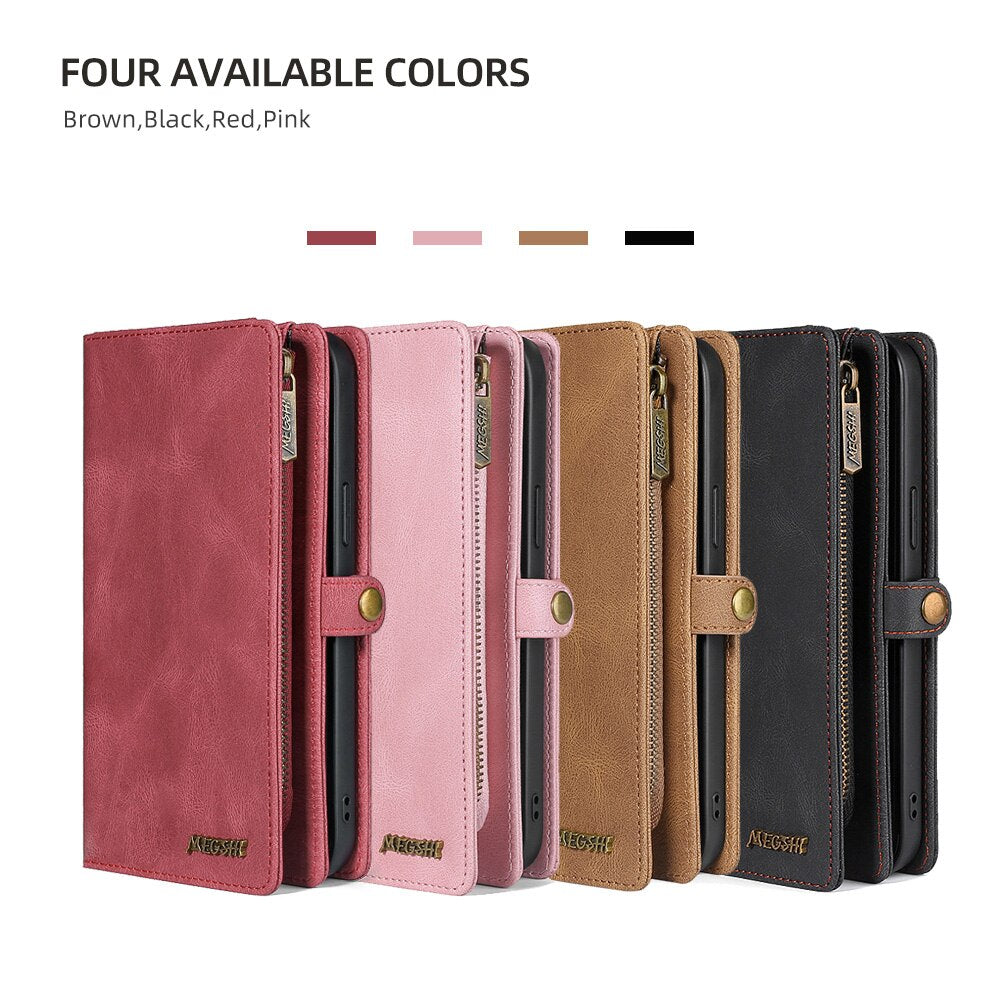 Wallet Shoulder Bag Phone Case For iPhone 6 6s 7 8 Plus X Xs Xr XsMax SE2020 11 12 13 14 Mini Pro ProMax