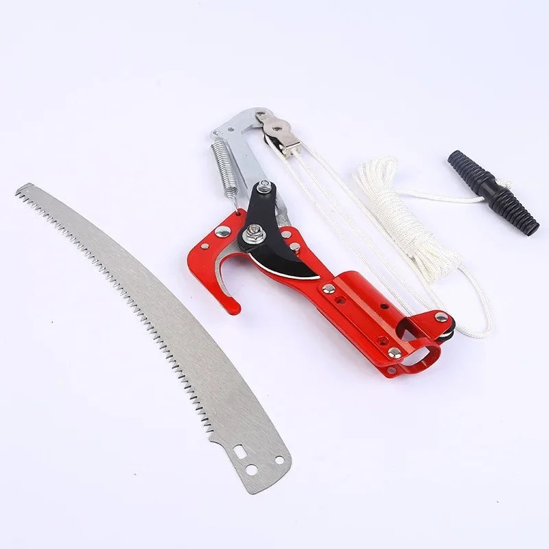 High Altitude Two Wheels Pruning Scissors Tree Pruner Branches Cutter Garden Shears Saw Fruit Pick Cutting Tools Without Rod